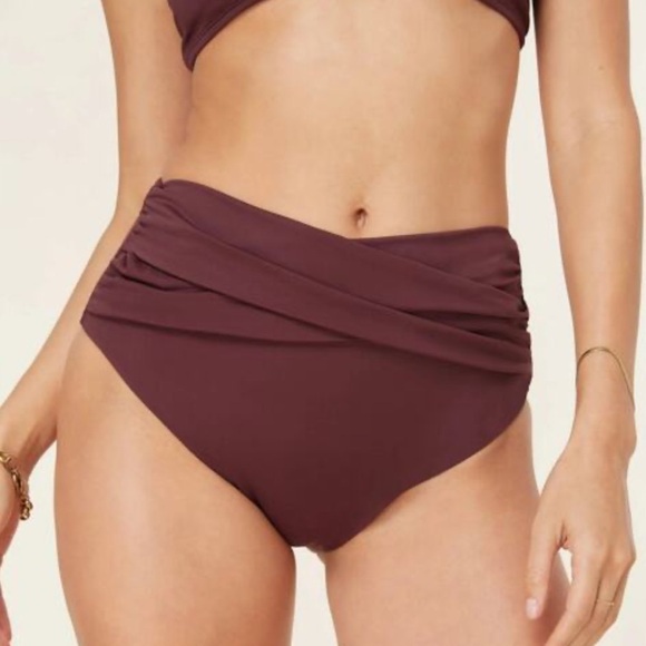 Andie Swim The Barbados Bottom in Caco Size XS Sustainable High-Waist Bikini - Picture 1 of 7